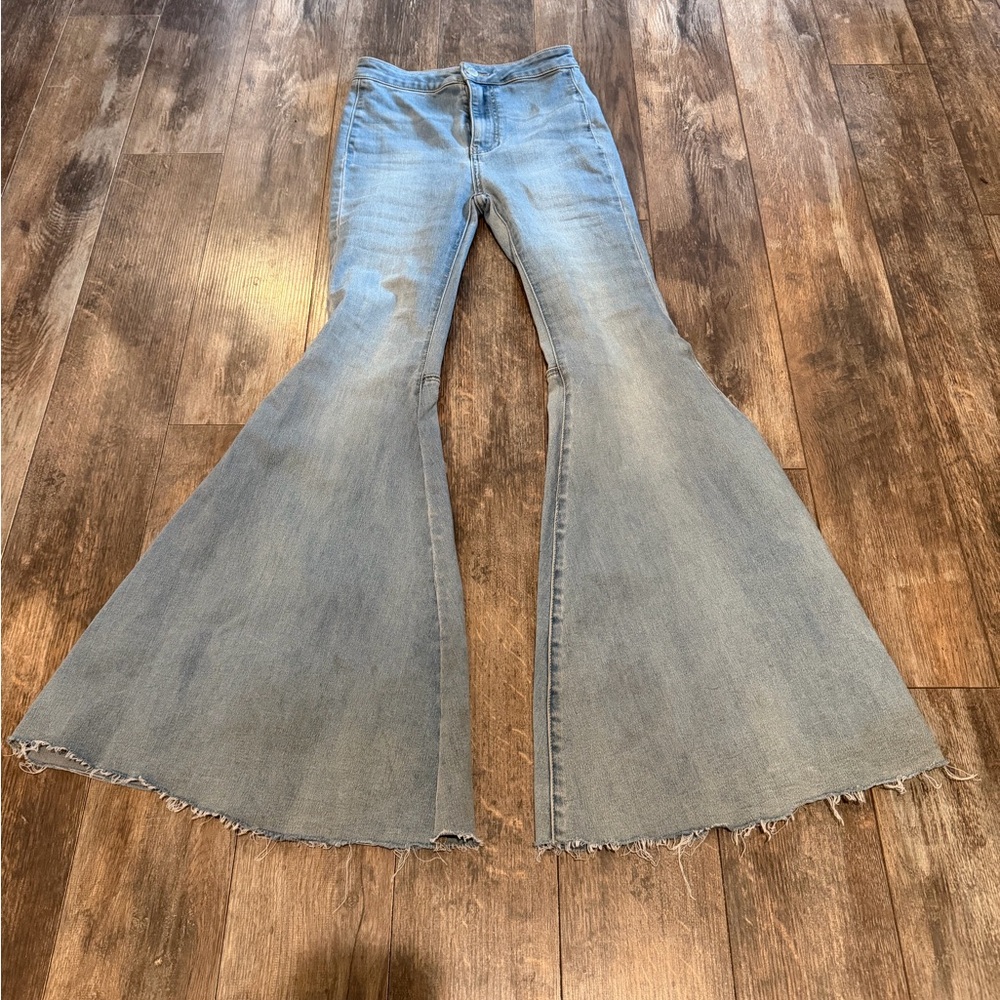 Free People Light Blue Flare Jeans